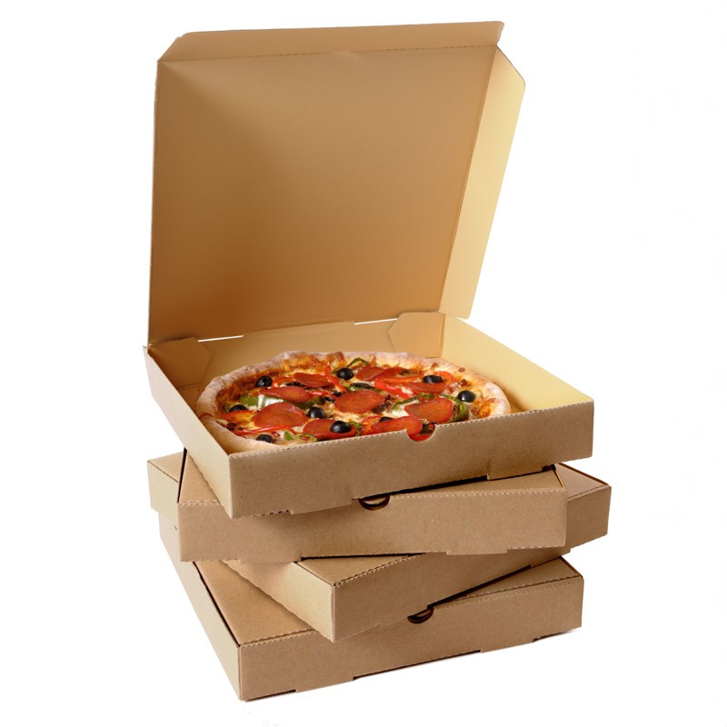 Caja de pizza - Wisina. Tu pizza se mantiene caliente y crujiente. Calidad y sabor intactos desde el horno a casa.